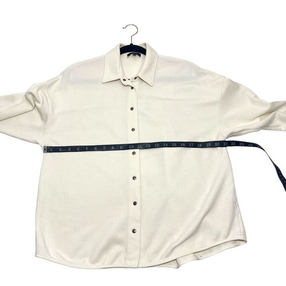 Massimo Dutti Button-Down Shirt Small Off-White Cotton-blend Men’s - Picture 9 of 14